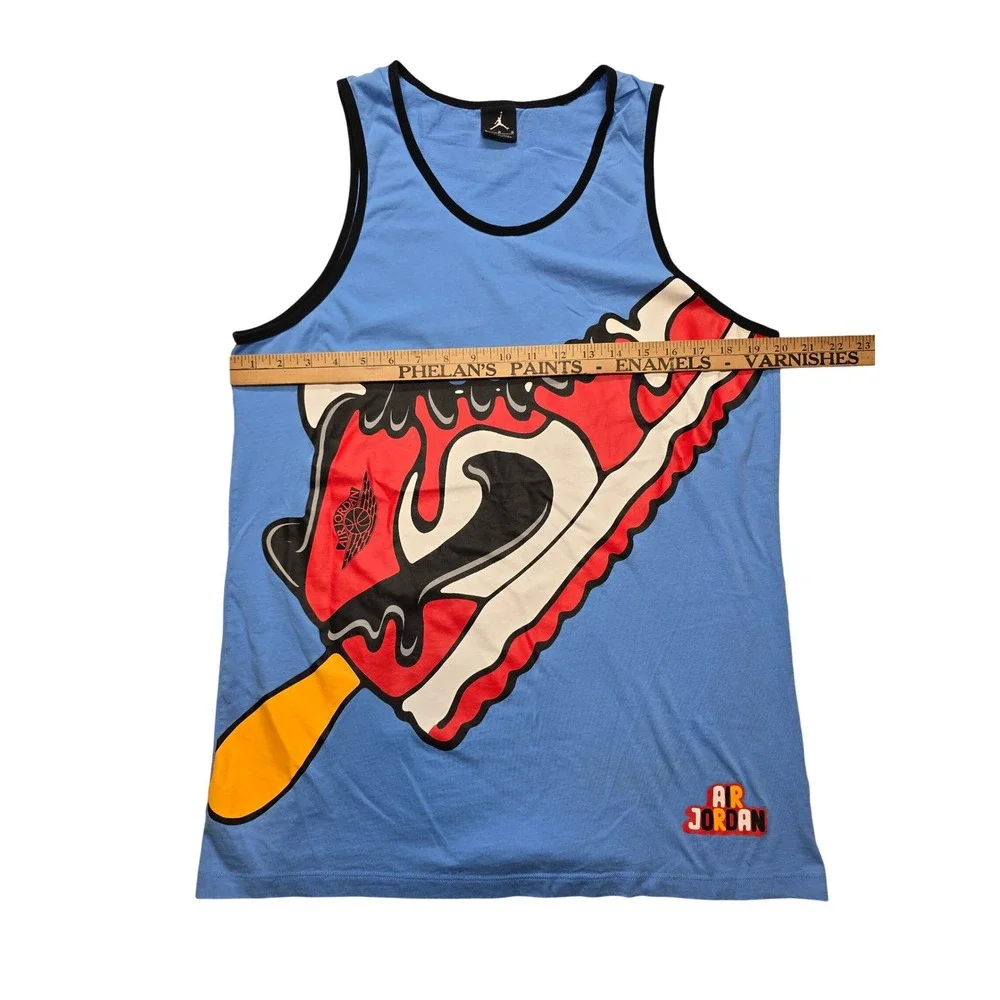 Jordan Mens Graphic Tank Top Sneaker Popsicle University Blue Red Large